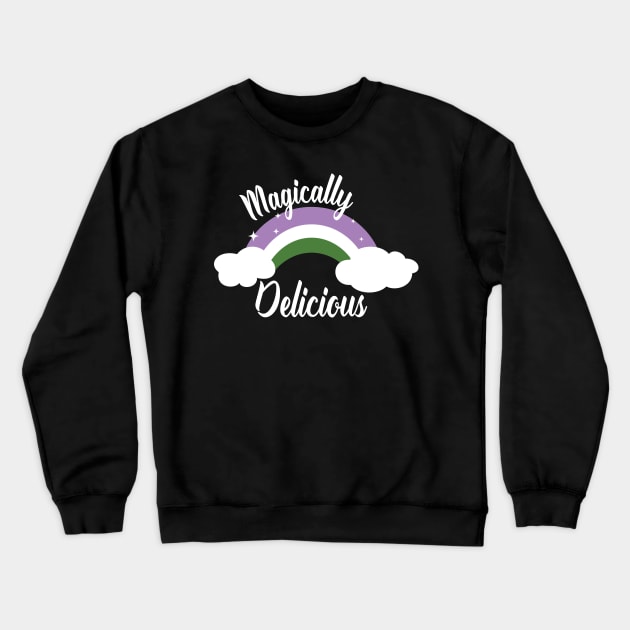 Magically Delicious Genderqueer LGBT Pride Crewneck Sweatshirt by ProudToBeHomo